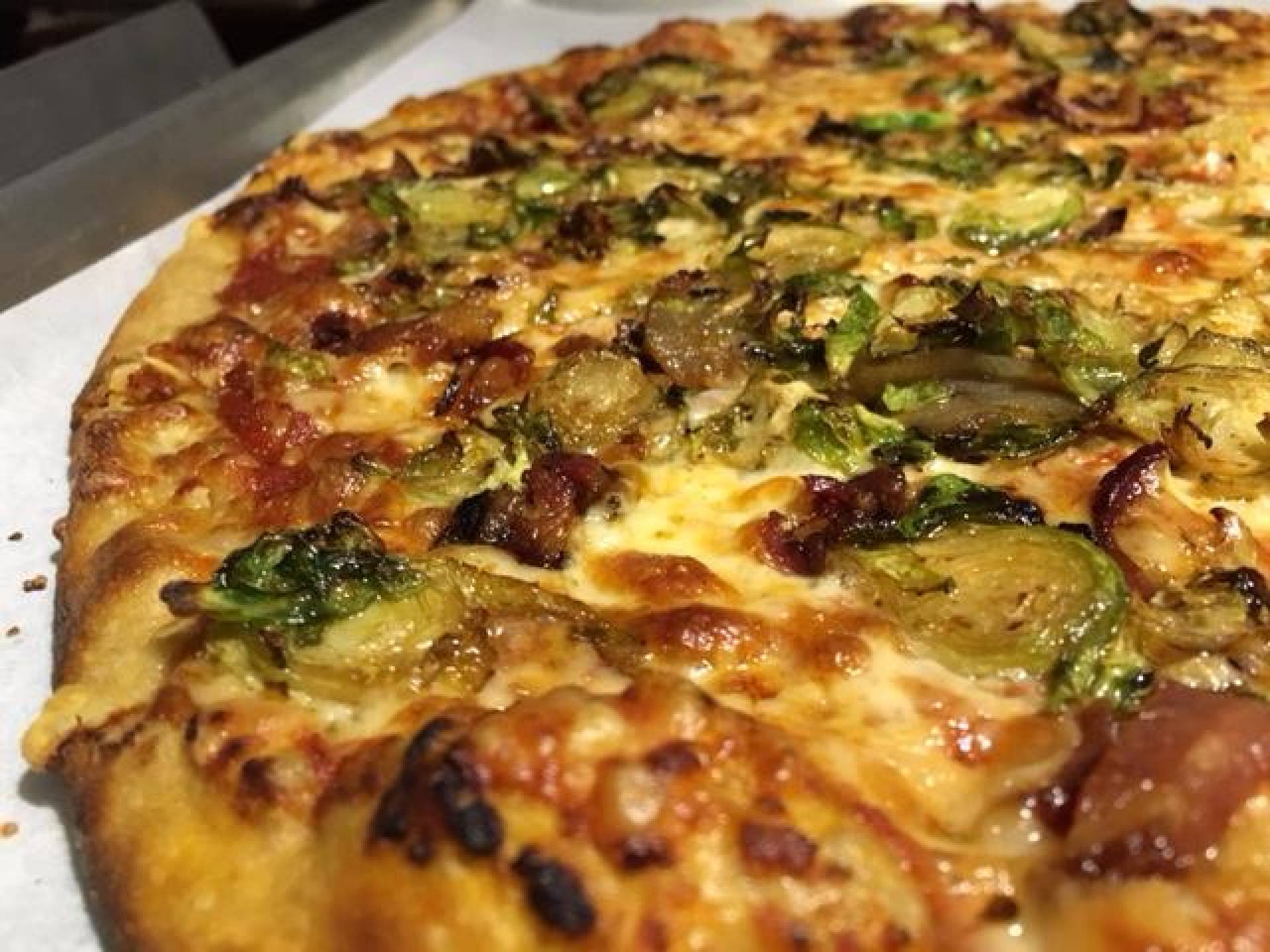 Bacon & Brussels Seasons Pizza